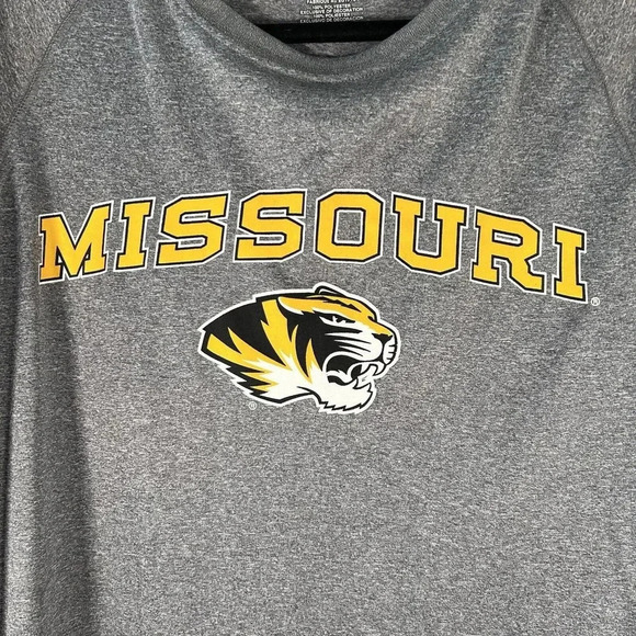Missouri Tigers Shirt Men's Large Grey Long Sleeve Crew Neck Pullover - Picture 4 of 10